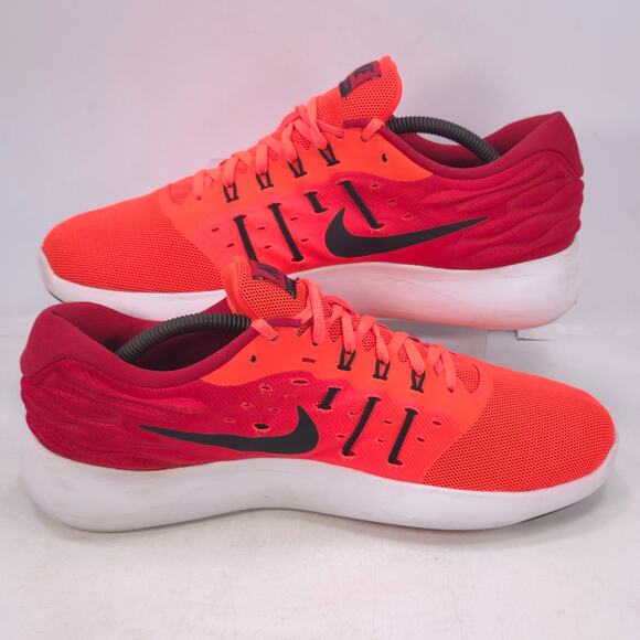 Nike Lunarstelos Lace Up Athletic Shoe Mens Size 11.5 844736-600 Red Black - Picture 5 of 10